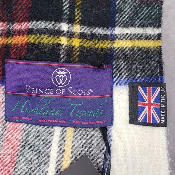 Prince of Scots Throw Tartan Tweed Fluffy Plaid Fringe Wool Blanket - Picture 7 of 8